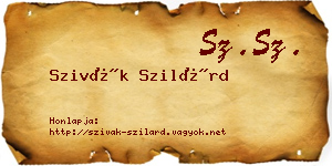 Szivák Szilárd névjegykártya
